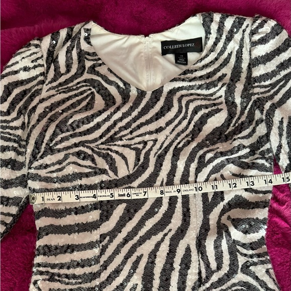 Colleen Lopez sequin zebra print dress - Picture 6 of 9